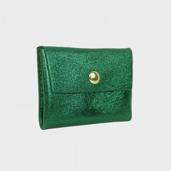 Anais - Porte cartes en cuir brillant...