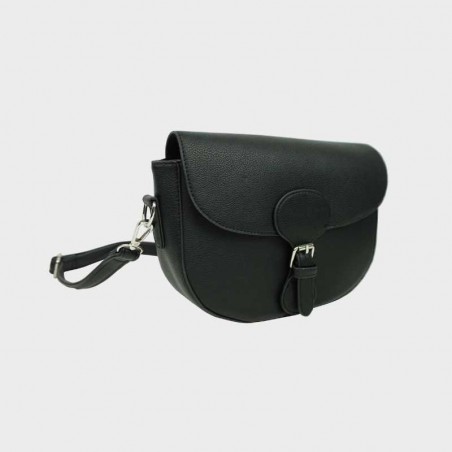 Sac bandoulière noir avec rabat au meilleur prix sur pecari.fr