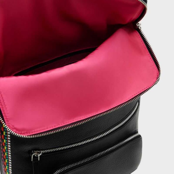 Desigual - Sac à dos brodé avec rabat...