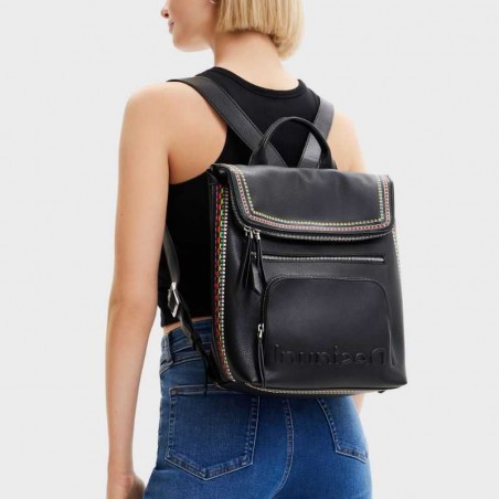 Sac à dos avec rabat et broderies 23sakp33 de la marque Desigual