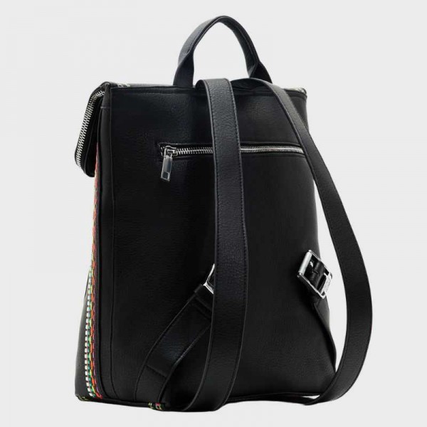 Desigual - Sac à dos brodé avec rabat...