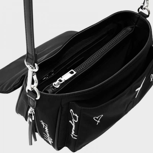 Desigual - Sac bandoulière noir...