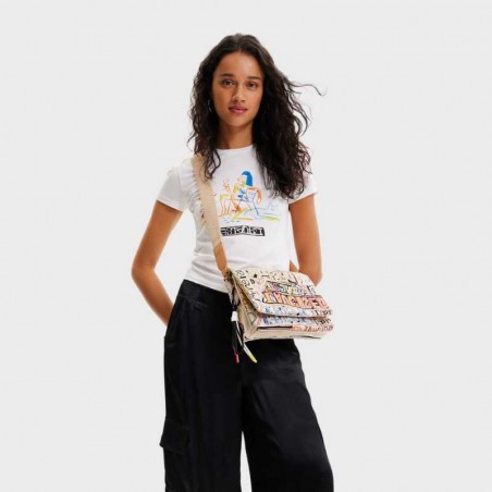 Sac bandoulière lettering 23saxa72 de la marque Desigual