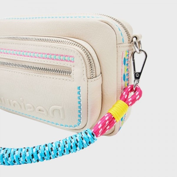 Desigual - Sac bandoulière broderies...