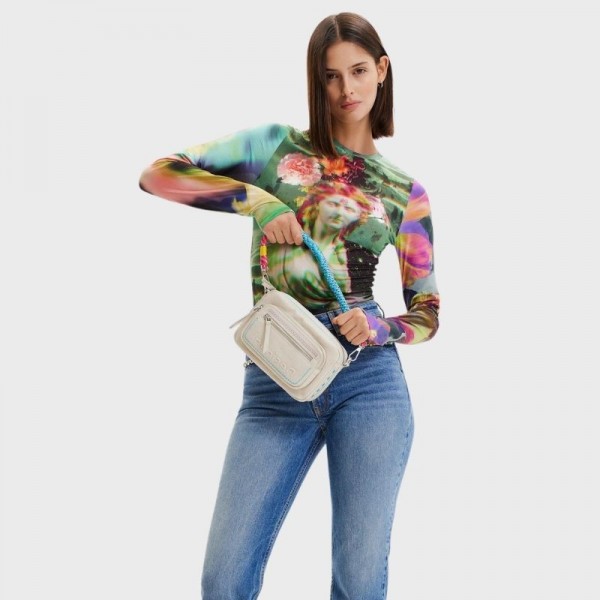 Desigual - Sac bandoulière broderies...