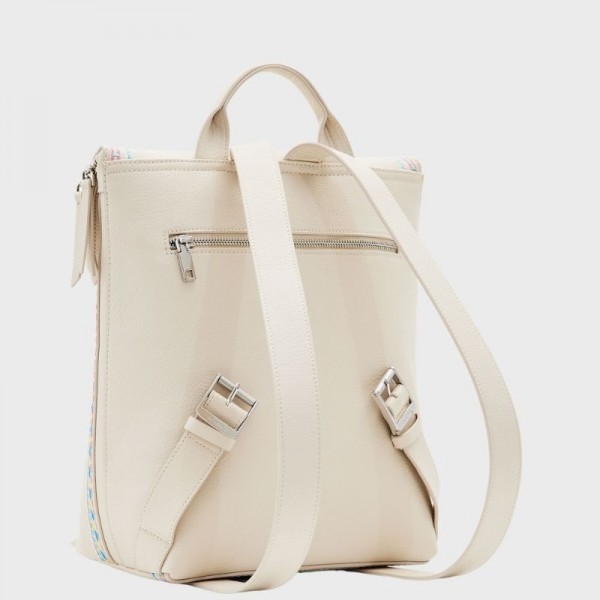 Desigual - Sac à dos brodé avec rabat...