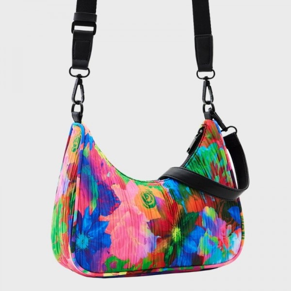 Desigual - Sac porté épaule à fleurs...