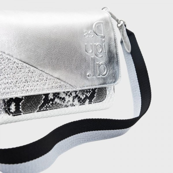 Desigual - Sac bandoulière métallisé...