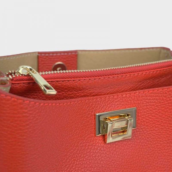 Anais - Sac à main bi-couleur en cuir...