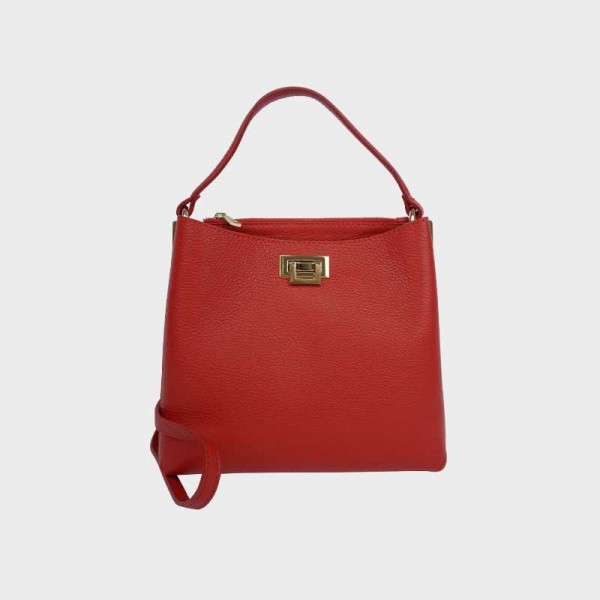 Anais - Sac à main bi-couleur en cuir...