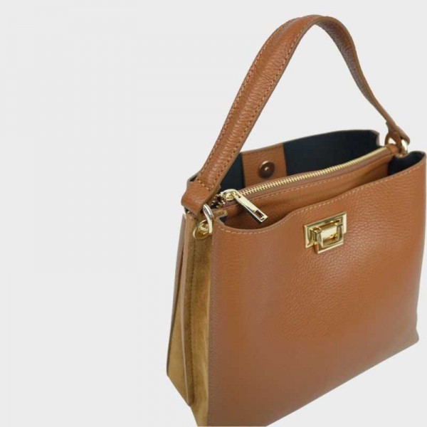 Anais - Sac à main bi-couleur en cuir... Anais - Sac à main bi-couleur en cuir...