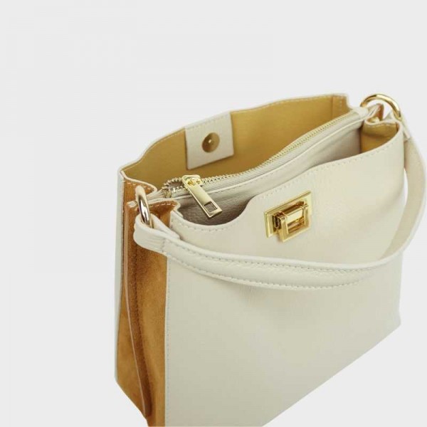 Anais - Sac à main bi-couleur en cuir... Anais - Sac à main bi-couleur en cuir...