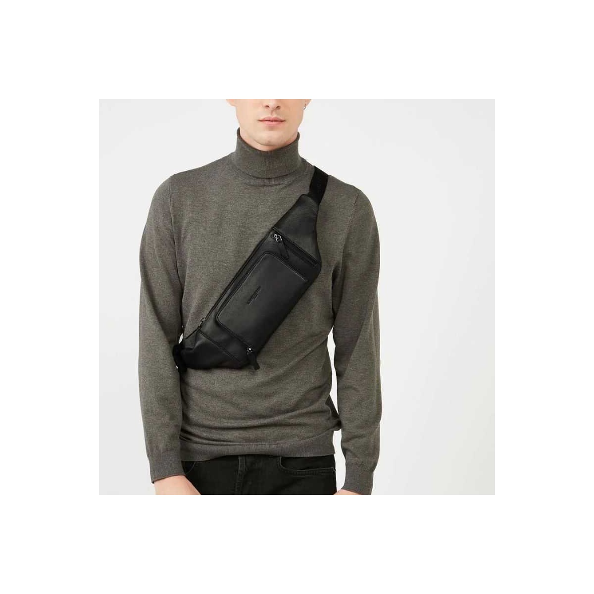 Sac Banane Homme en Cuir Porté Epaule – Mon Sacoche