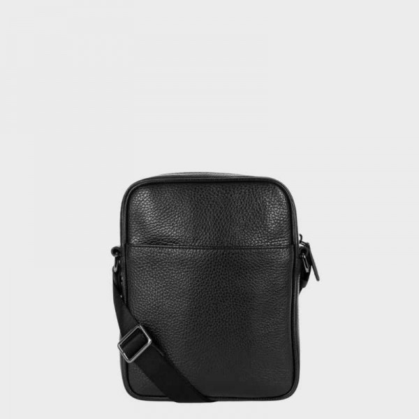 Lancaster - Sacoche en cuir noir... Lancaster - Sacoche en cuir noir...