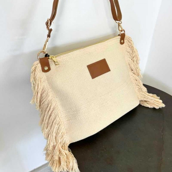 Anais - Sac bandoulière à franges...