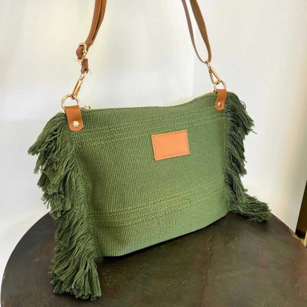 Anais - Sac bandoulière à franges...