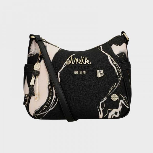 Anekke - Sac bandoulière noir Nature...