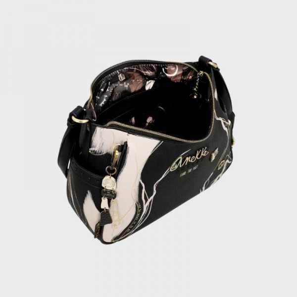 Anekke - Sac bandoulière noir Nature...