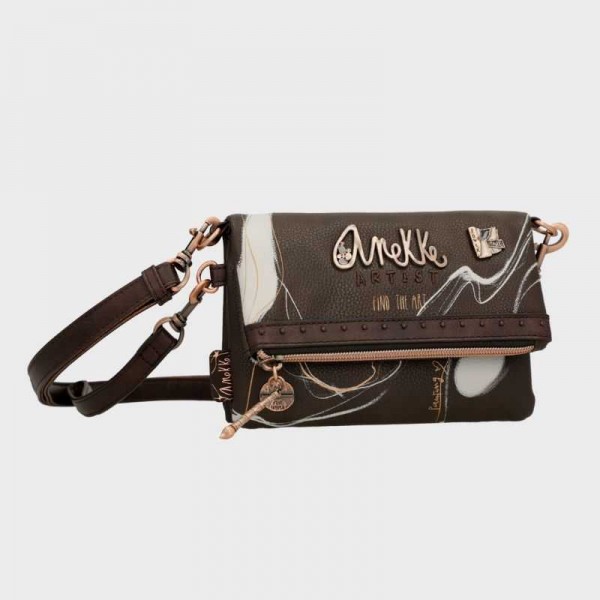 Anekke - Pochette à rabat Marron...