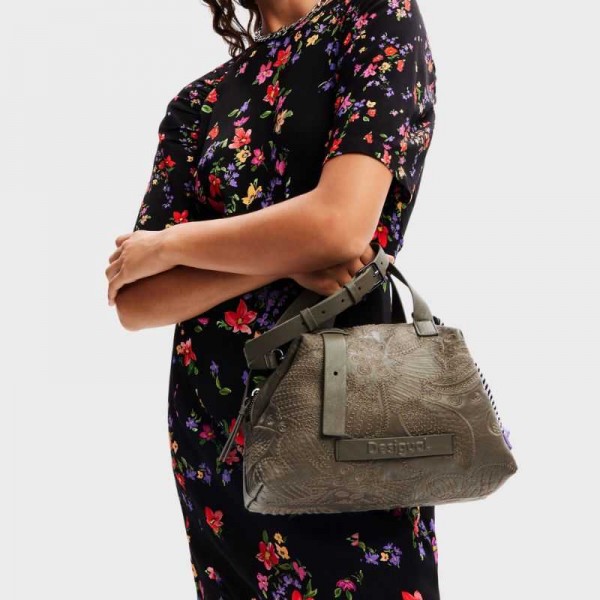 Desigual - Sac à main broderie fleurs...