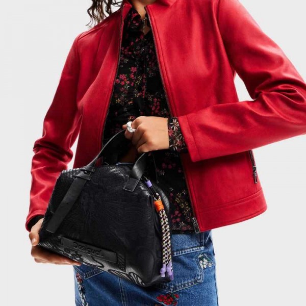 Desigual - Sac à main broderie fleurs...