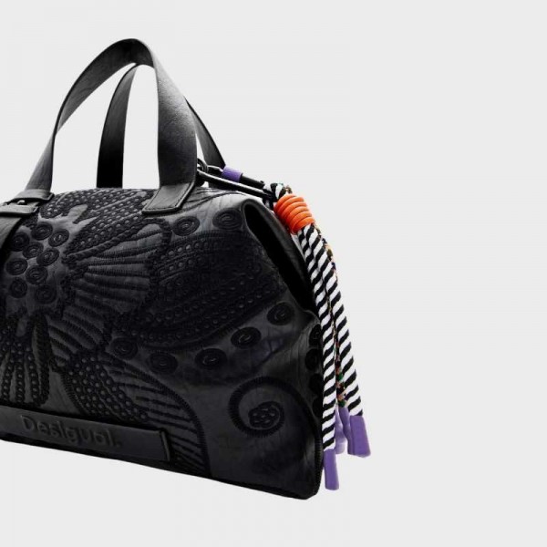 Desigual - Sac à main broderie fleurs...