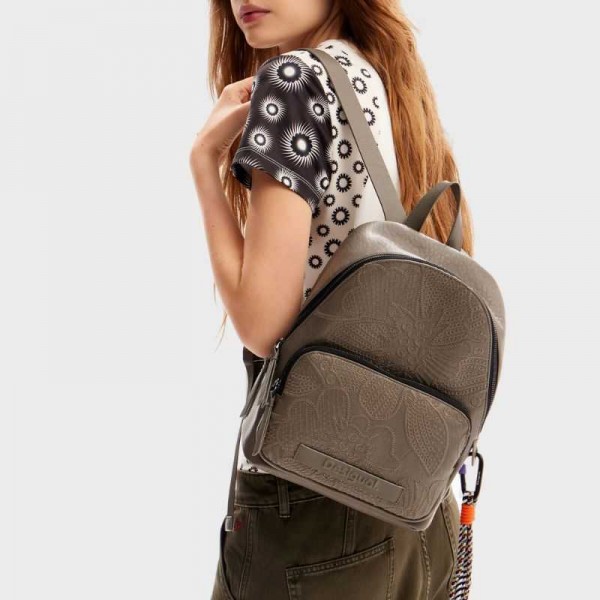 Desigual - Sac à dos broderie fleurs...