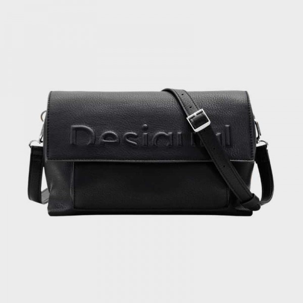 Desigual - Sac bandoulière demi-logo...