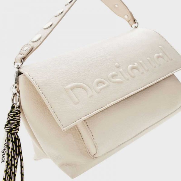 Desigual - Sac bandoulière demi-logo...