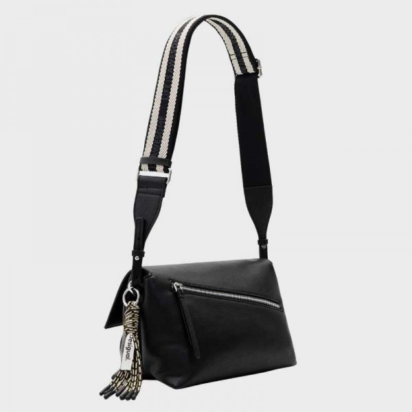 Desigual - Sac bandoulière demi-logo...
