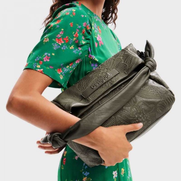 Desigual - Sac porté épaule brodé...