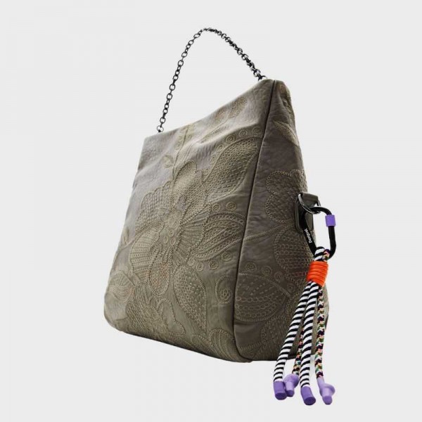 Desigual - Sac porté épaule brodé...