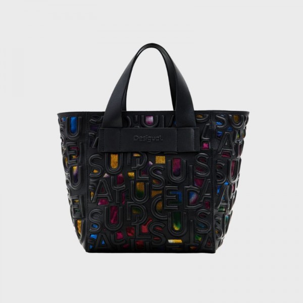 Desigual - Sac à main lettres noires...