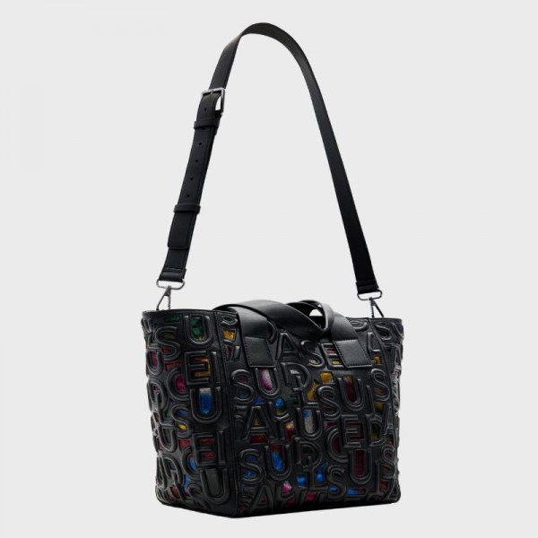 Desigual - Sac à main lettres noires...