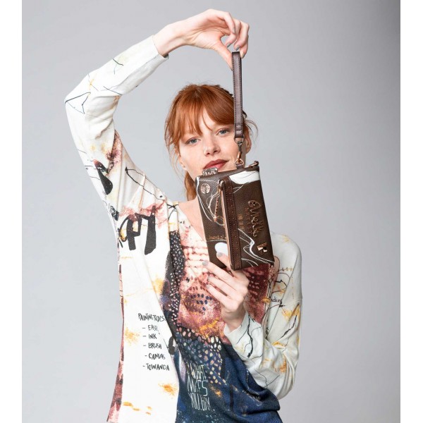 Anekke - Pochette à rabat Marron...