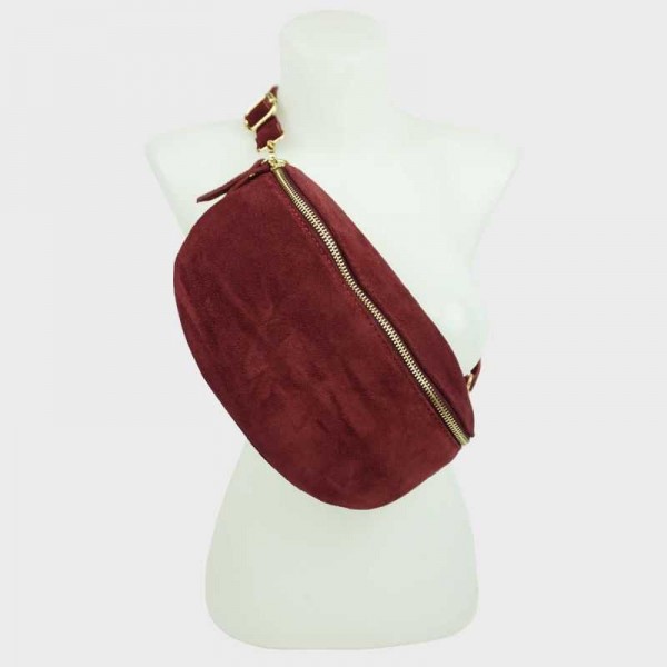 Anais - Sac banane en croûte de cuir...