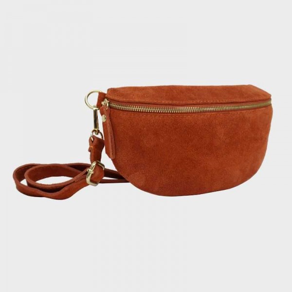 Anais - Sac banane en croûte de cuir...