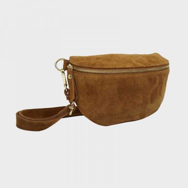 Anais - Sac banane en croûte de cuir...