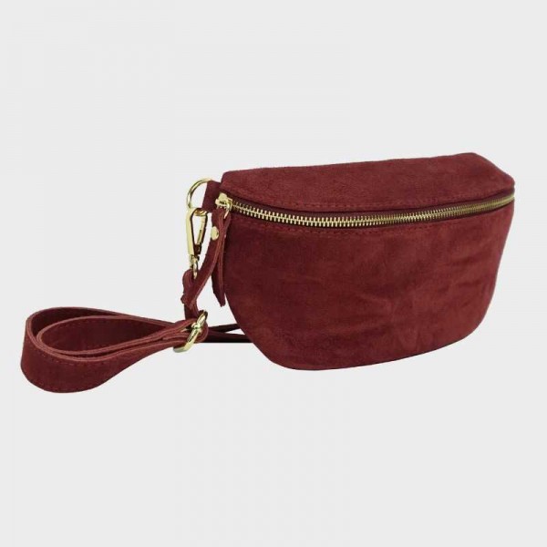 Anais - Sac banane en croûte de cuir...