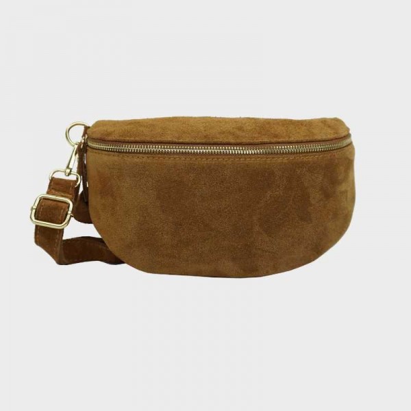 Anais - Sac banane en croûte de cuir...