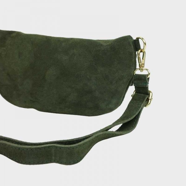 Anais - Sac banane en croûte de cuir...