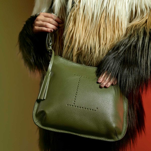 Sac besace en cuir Celia Pecari