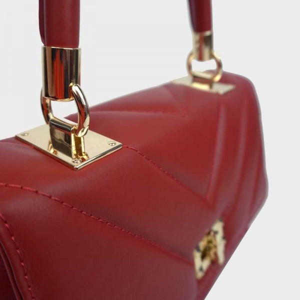 Anais - Sac à main en cuir matelassé...