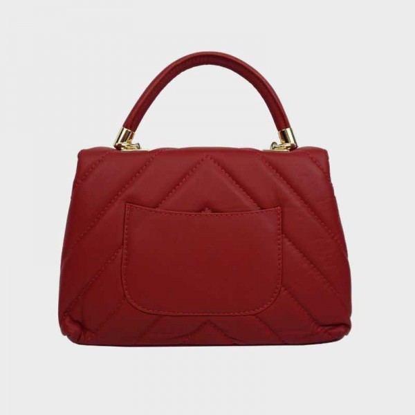 Anais - Sac à main en cuir matelassé...