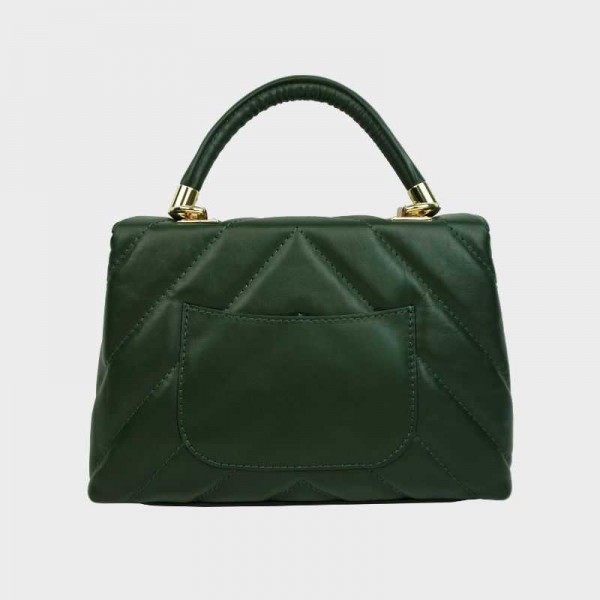 Anais - Sac à main en cuir matelassé...