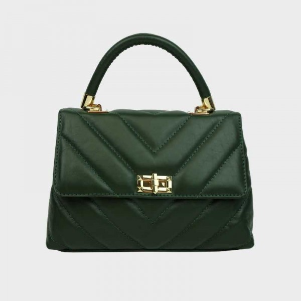 Anais - Sac à main en cuir matelassé...