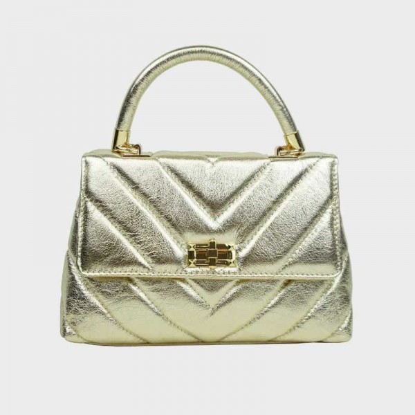 Anais - Sac à main en cuir matelassé...