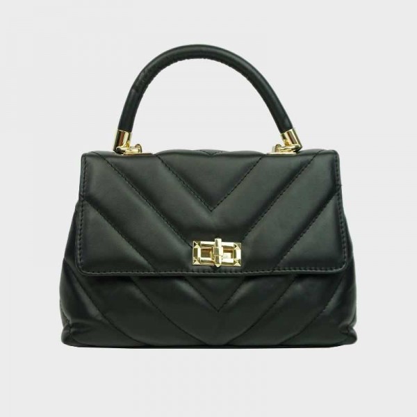 Anais - Sac à main en cuir matelassé... Anais - Sac à main en cuir matelassé...