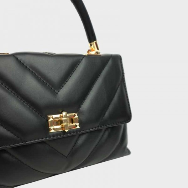 Anais - Sac à main en cuir matelassé... Anais - Sac à main en cuir matelassé...