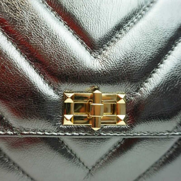 Anais - Sac à main en cuir matelassé...